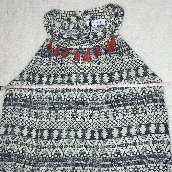 NWT THML Aztec Looking Halter Top w/ Braid around Neck & Tassel Detail (Small) - Picture 12 of 14